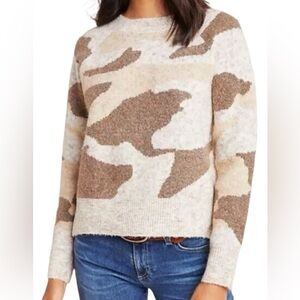 Anthropologie sweater camo brown size medium